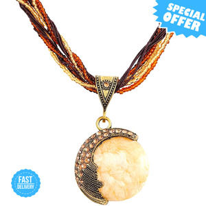 BRAND NEW Coridy Boho Stone Pendant Necklace Tribal Choker Jewelry